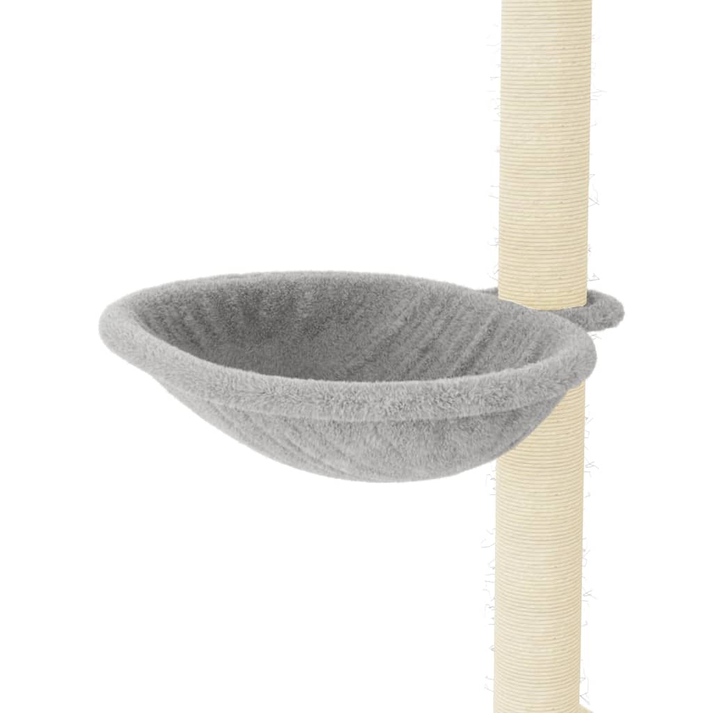 Kradsestolpe med sisal kradsestolpe lysegrå 95 cm