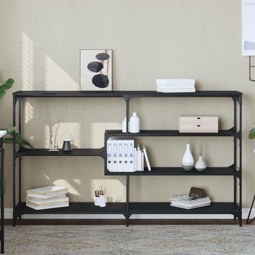 Konsolbord Sort 160x32x95 cm Træmateriale