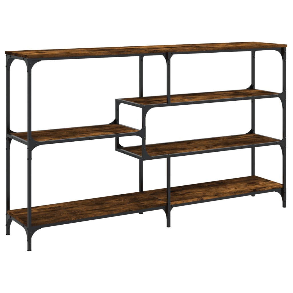 Konsolbord røget eg 160x32x95 cm træmateriale
