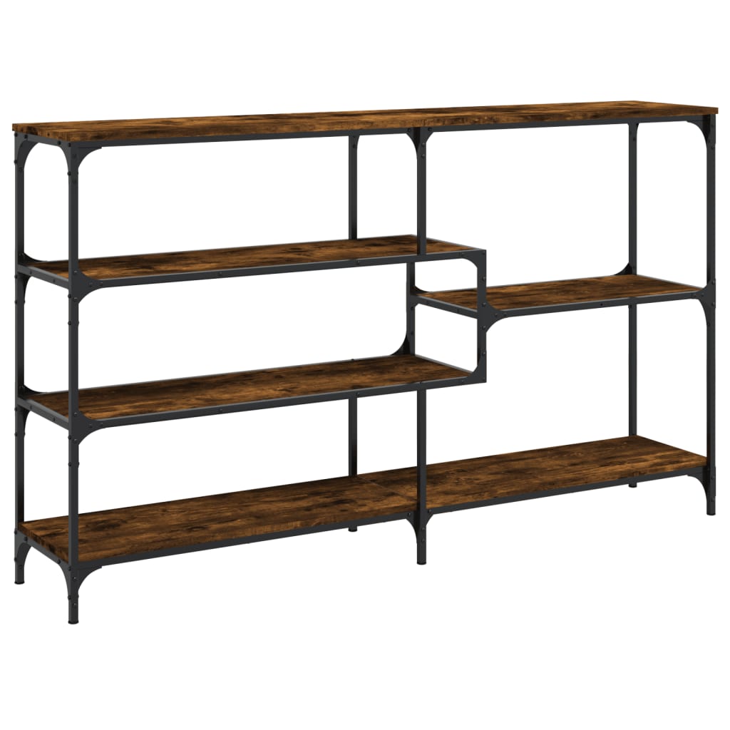 Konsolbord røget eg 160x32x95 cm træmateriale
