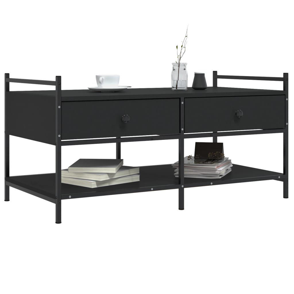 Sofabord Sort 99x50x50 cm Træ Materiale