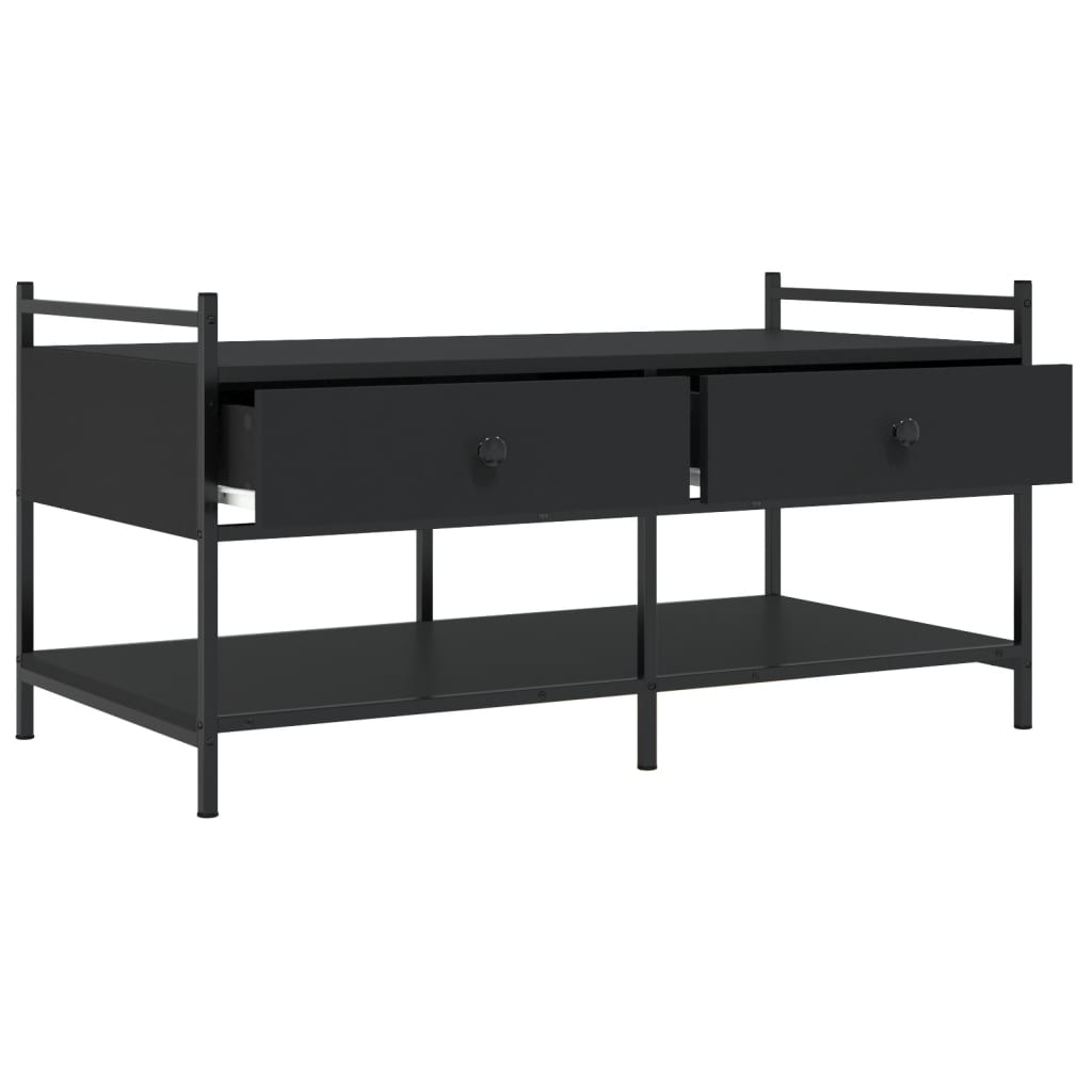 Sofabord Sort 99x50x50 cm Træ Materiale