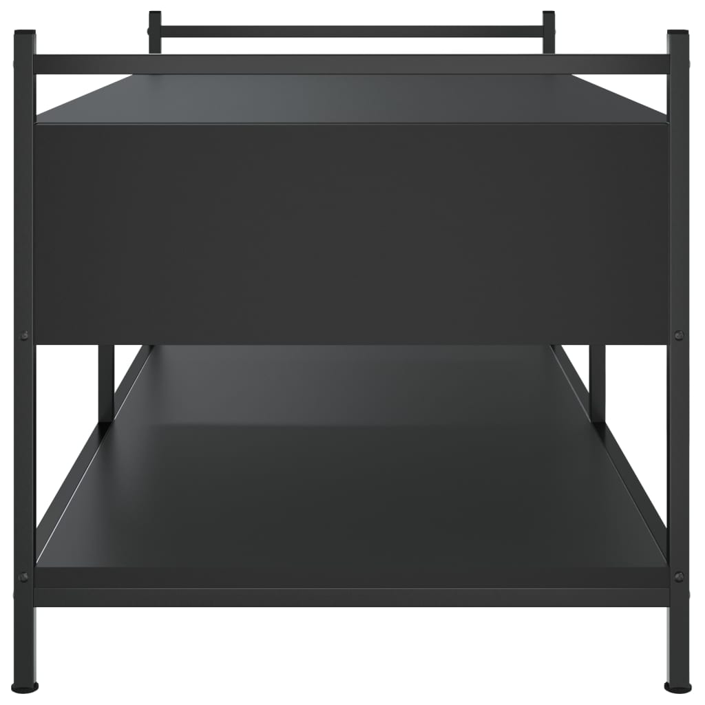 Sofabord Sort 99x50x50 cm Træ Materiale