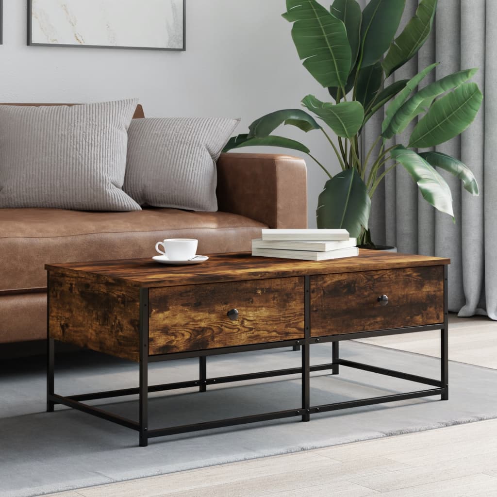 Sofabord røget eg 100x51x40 cm træmateriale