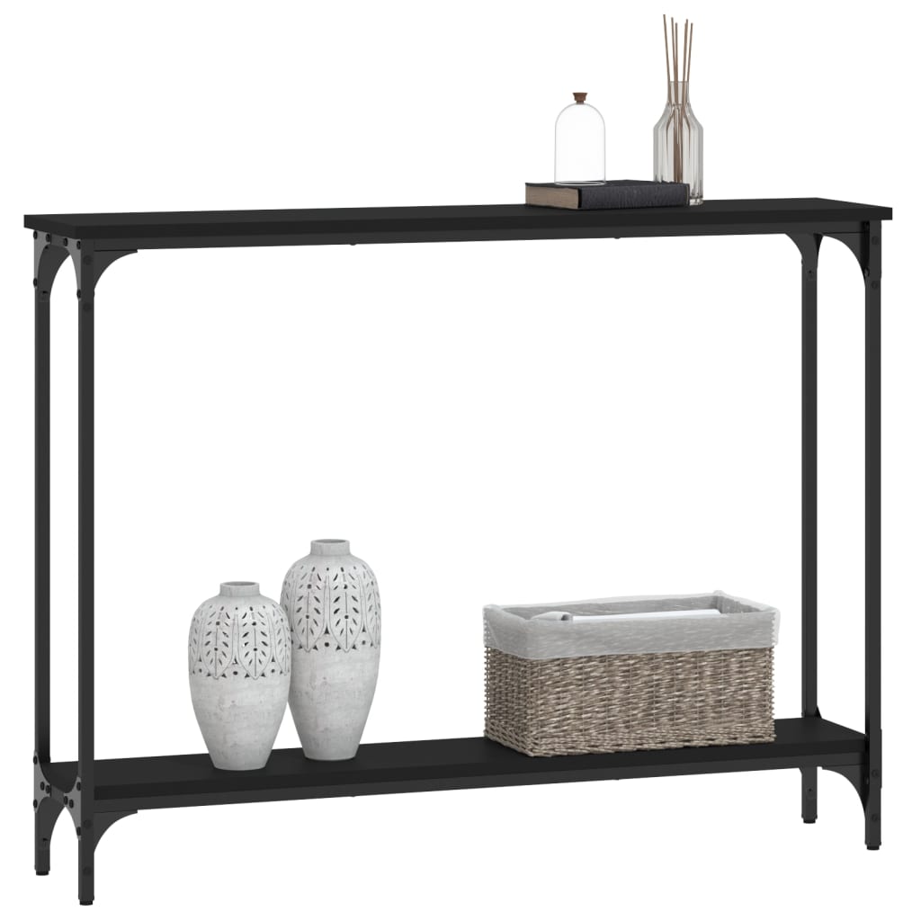 Konsolbord Sort 100x22,5x75 cm Træmateriale