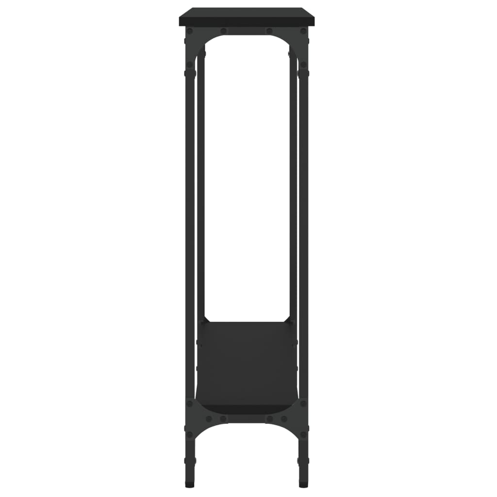 Konsolbord Sort 75x22,5x75 cm Træmateriale