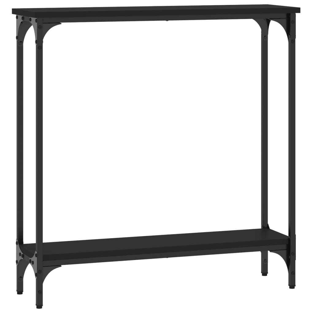 Konsolbord Sort 75x22,5x75 cm Træmateriale