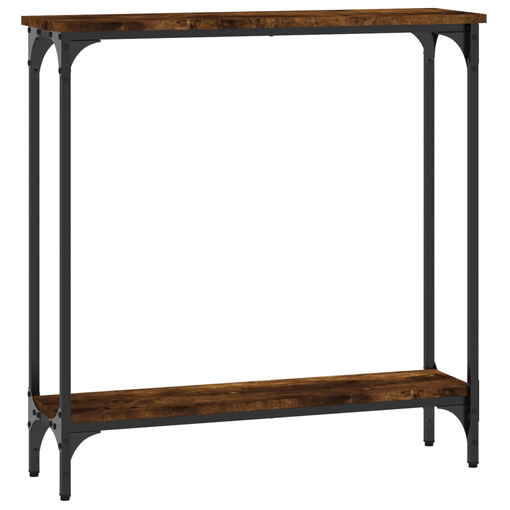 Konsolbord røget eg 75x22,5x75 cm træmateriale