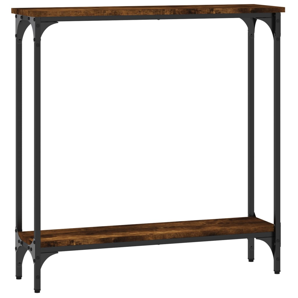 Konsolbord røget eg 75x22,5x75 cm træmateriale