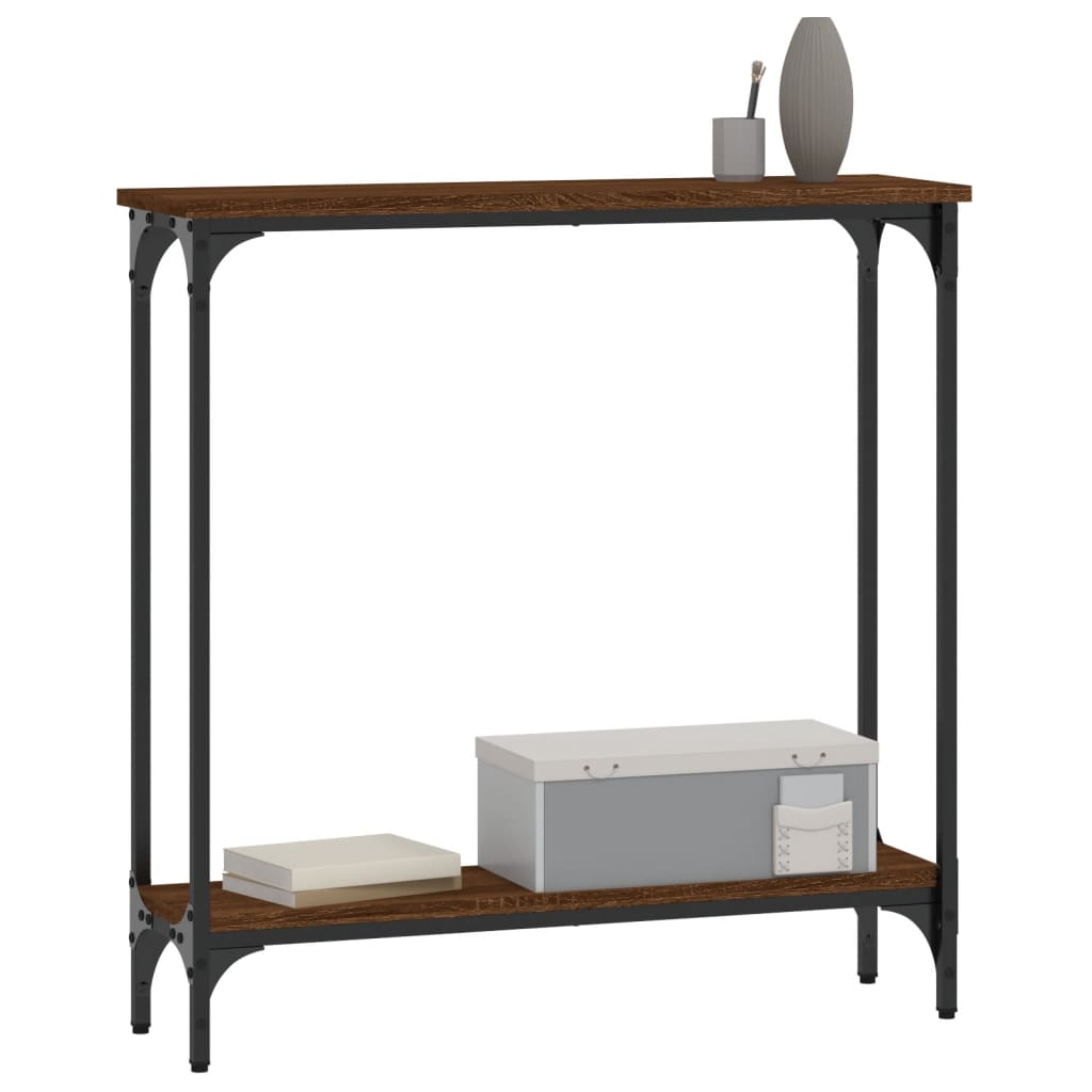Konsolbord Brun Eg Look 75x22,5x75 cm Træmateriale