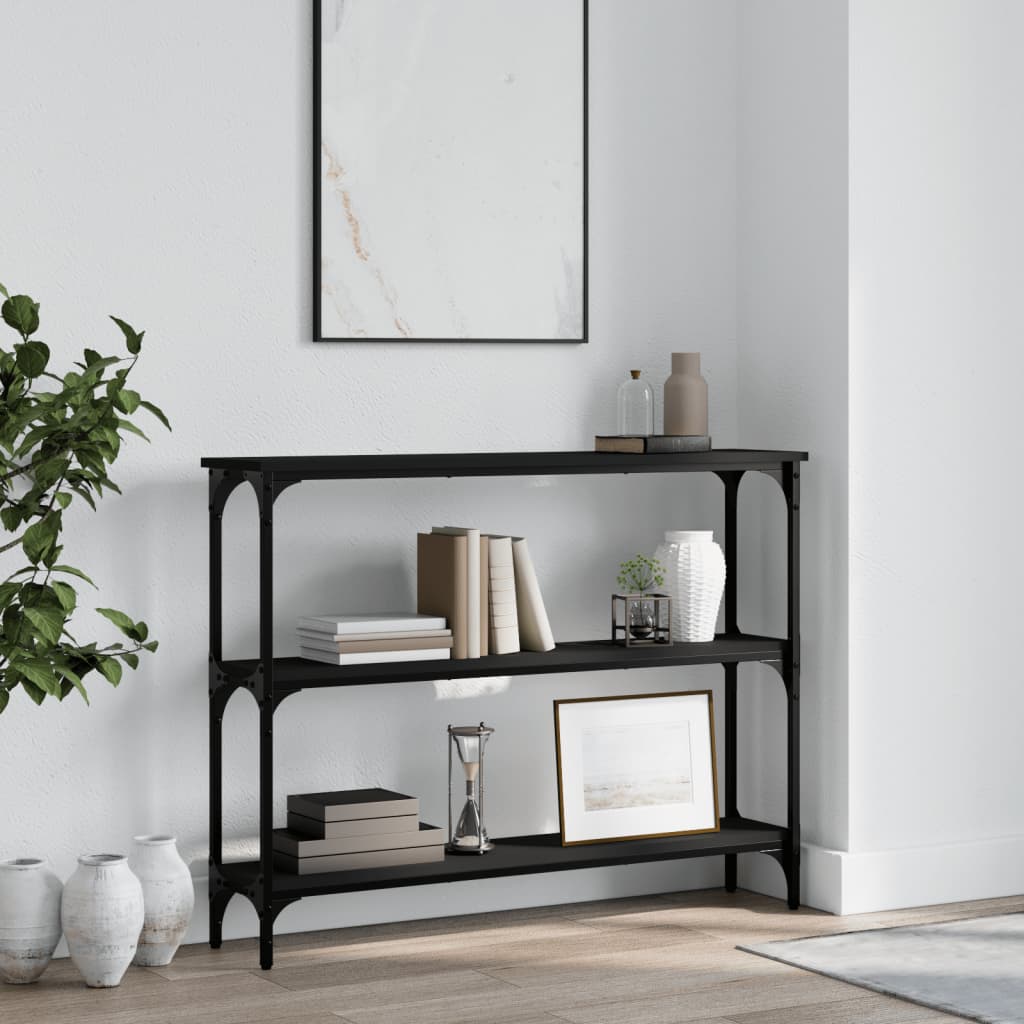 Konsolbord Sort 100x22,5x75 cm Træmateriale