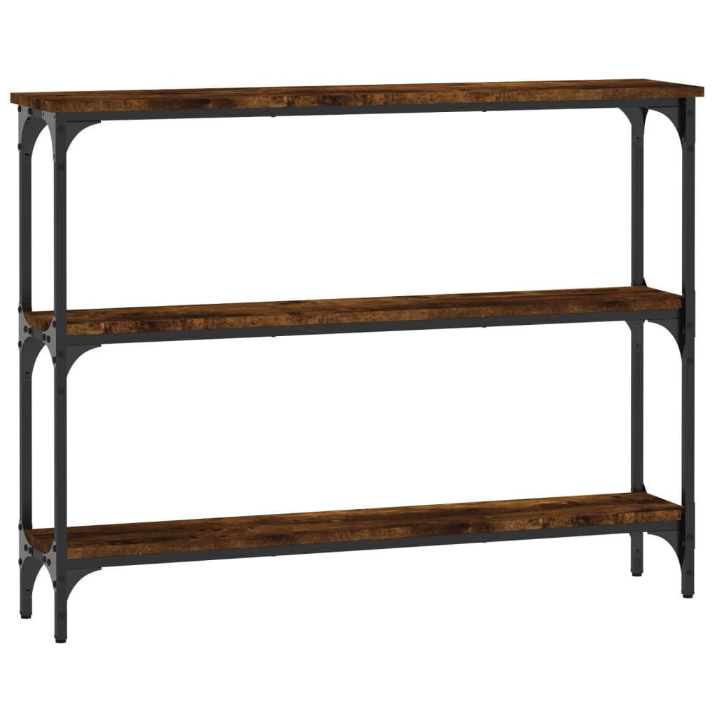 Konsolbord røget eg 100x22,5x75 cm træmateriale