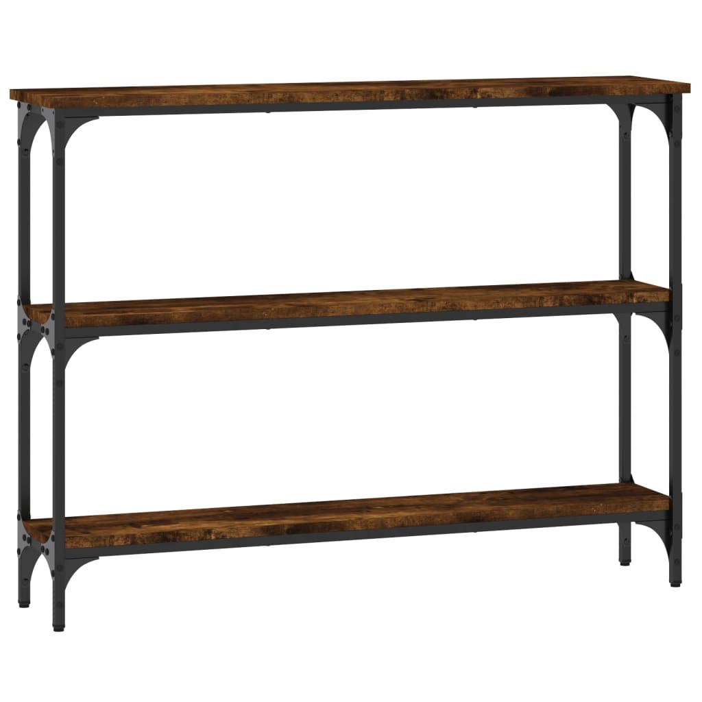 Konsolbord røget eg 100x22,5x75 cm træmateriale