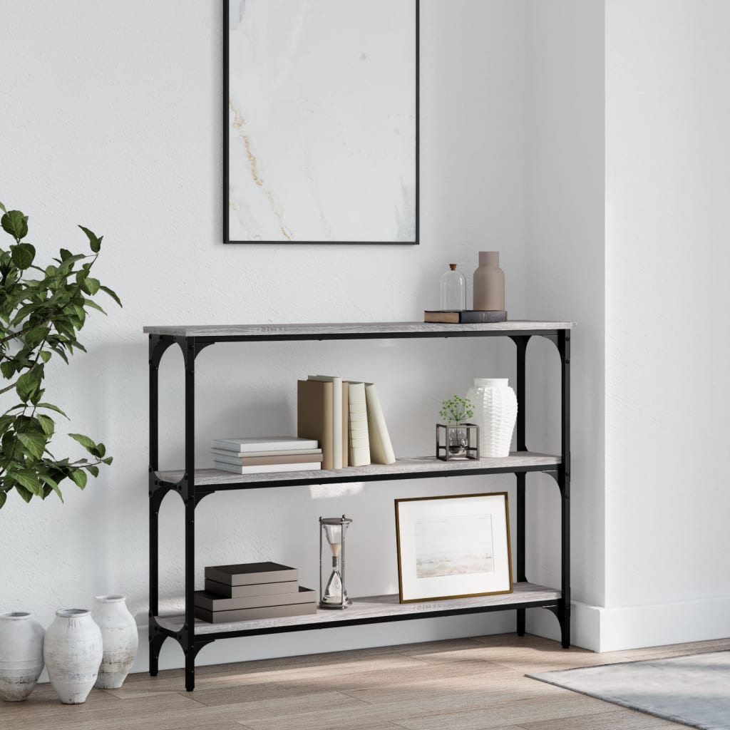 Konsolbord Grå Sonoma 100x22,5x75 cm Træmateriale