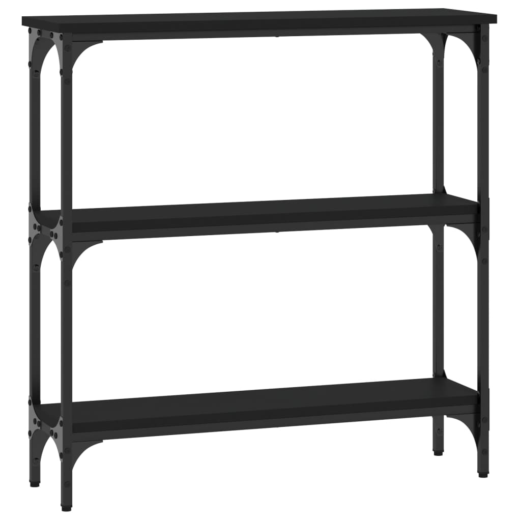 Konsolbord Sort 75x22,5x75 cm Træmateriale