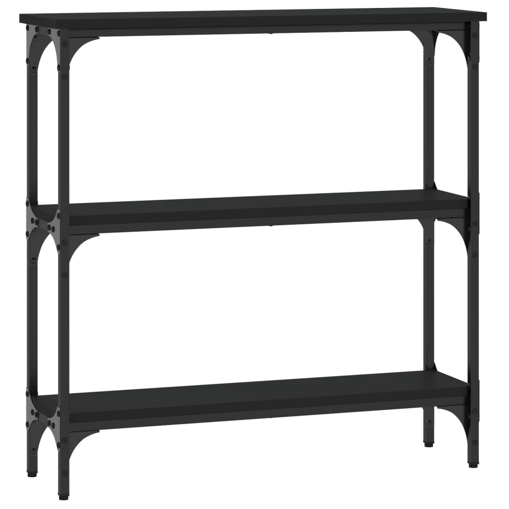 Konsolbord Sort 75x22,5x75 cm Træmateriale