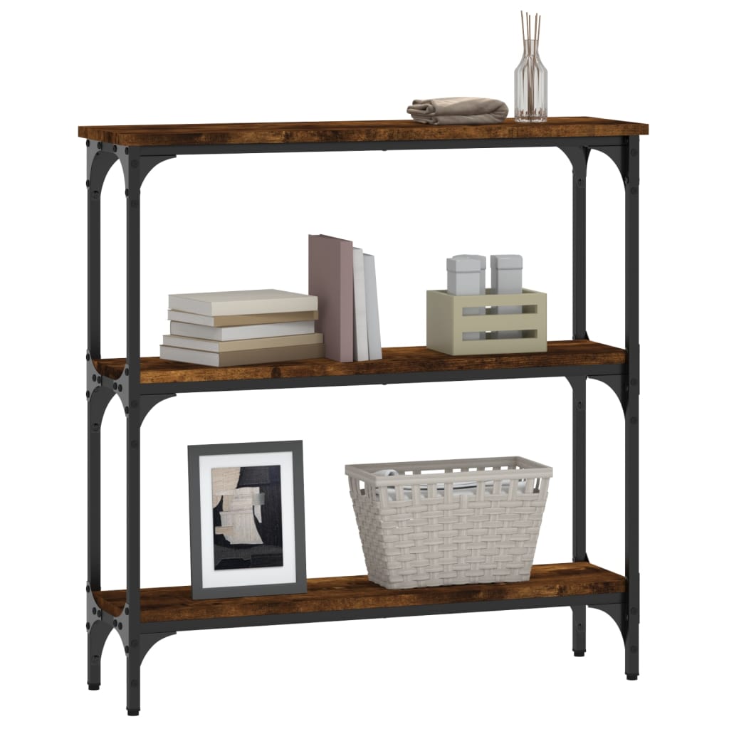 Konsolbord røget eg 75x22,5x75 cm træmateriale