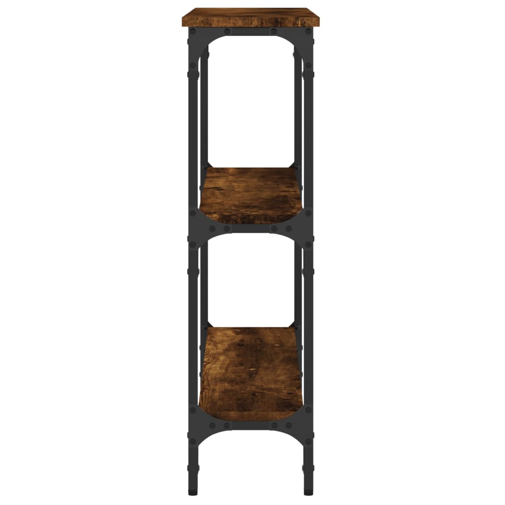 Konsolbord røget eg 75x22,5x75 cm træmateriale