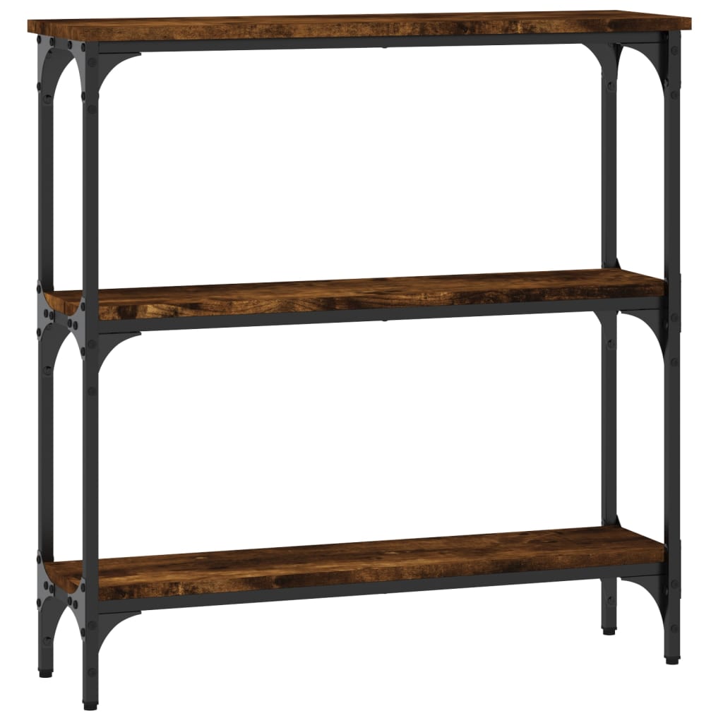 Konsolbord røget eg 75x22,5x75 cm træmateriale