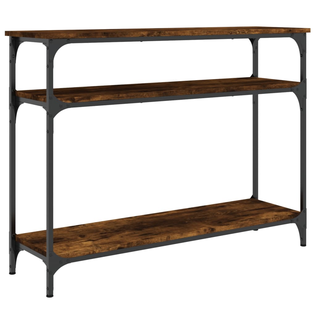 Konsolbord røget eg 100x29x75 cm træmateriale