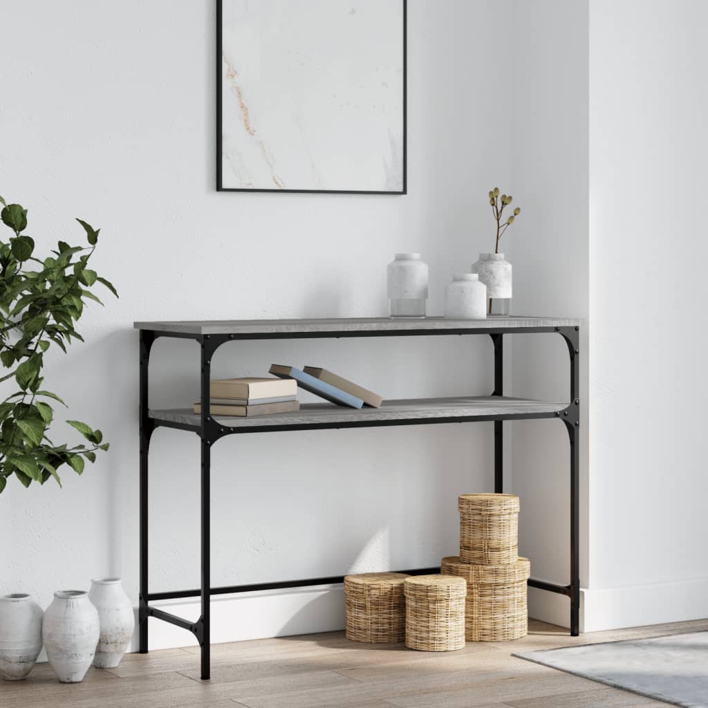 Konsolbord Grå Sonoma 100x35,5x75 cm Træmateriale