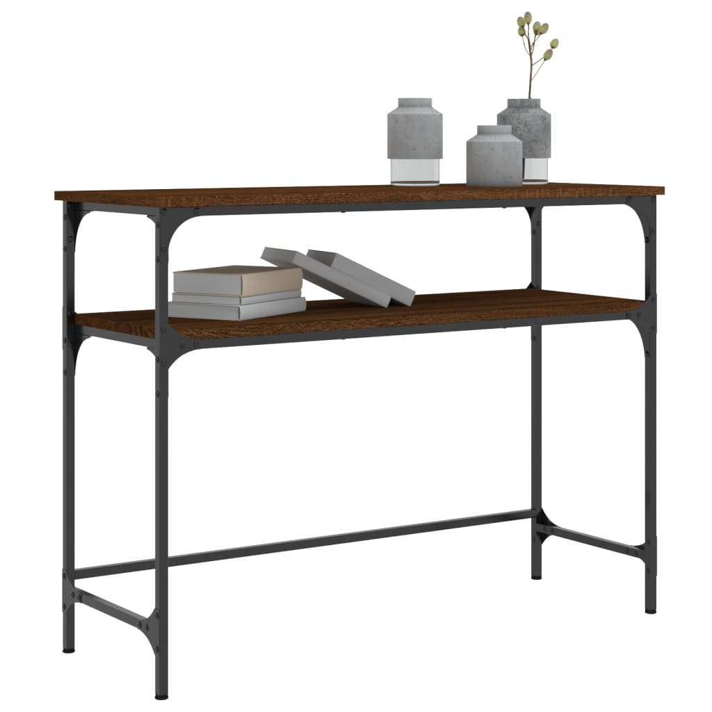 Konsolbord brunt eg look 100x35,5x75 cm træmateriale