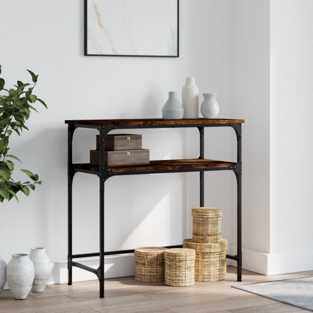 Konsolbord røget eg 75x35,5x75 cm træmateriale