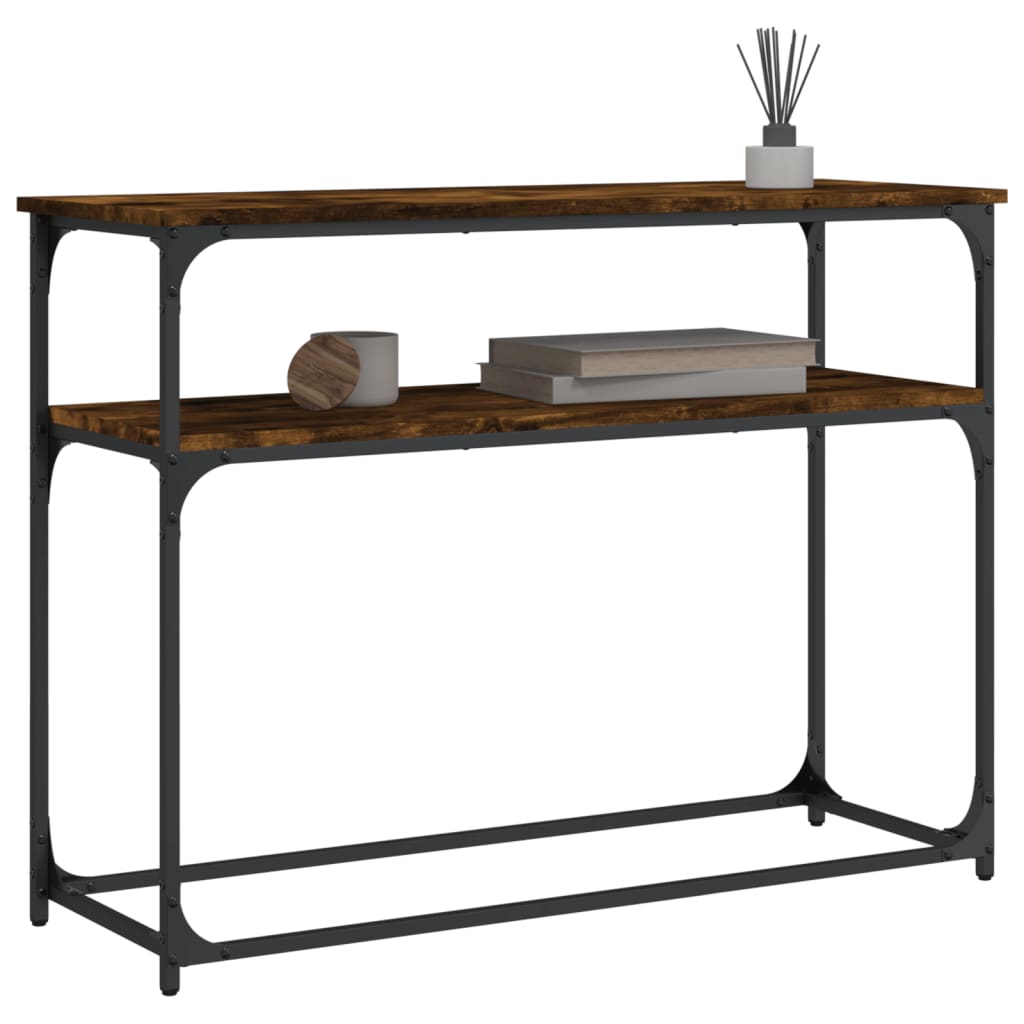 Konsolbord røget eg 100x35,5x75 cm træmateriale