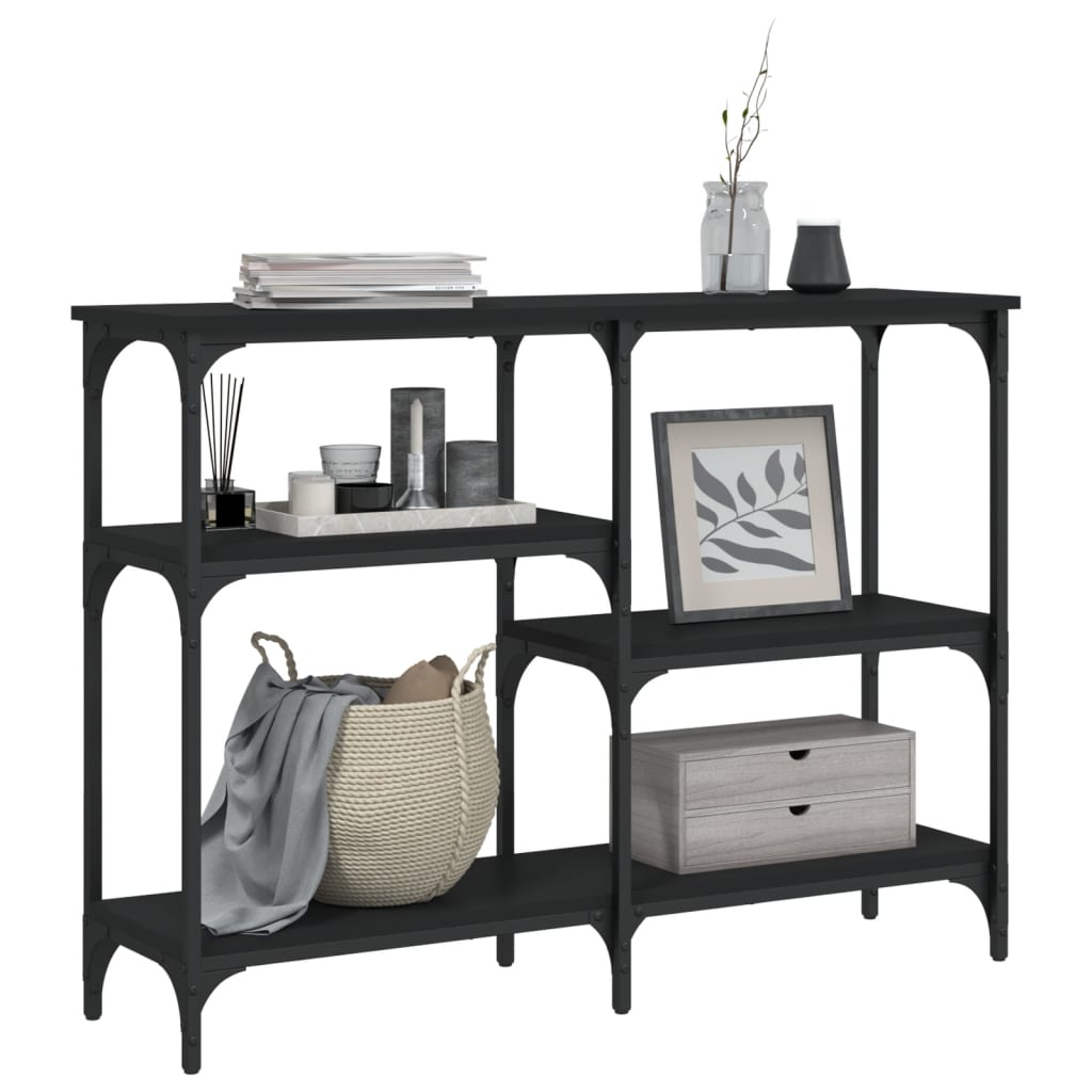 Konsolbord Sort 102x29x75 cm Træmateriale