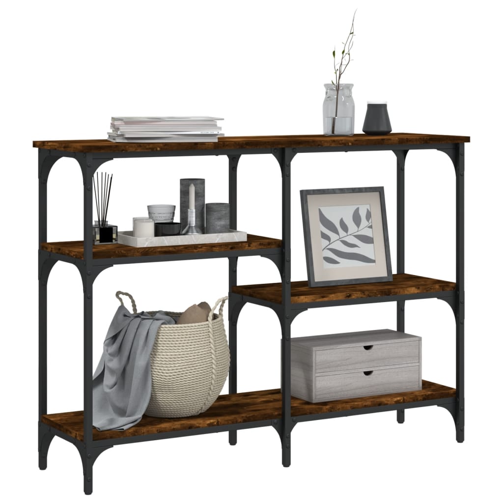 Konsolbord røget eg 102x29x75 cm træmateriale