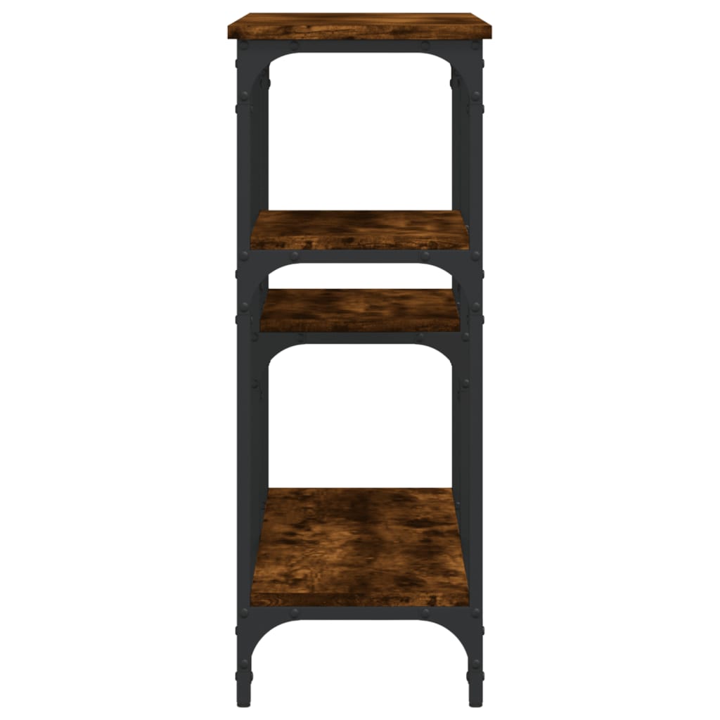 Konsolbord røget eg 102x29x75 cm træmateriale
