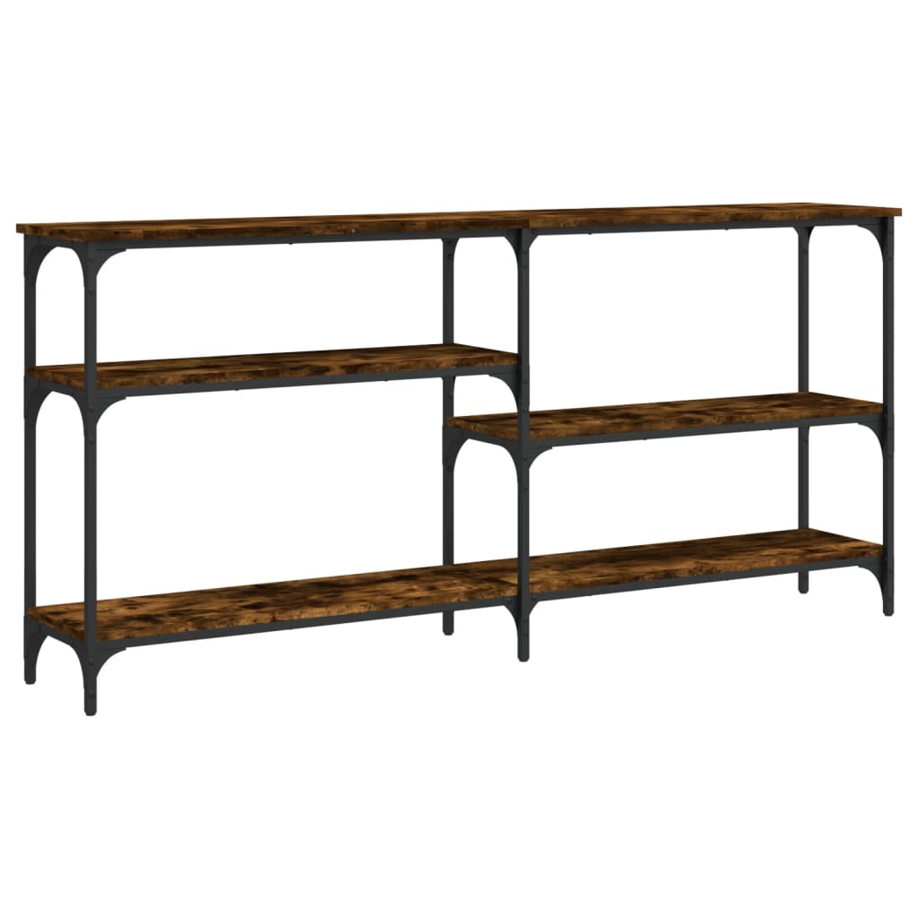 Konsolbord røget eg 160x29x75 cm træmateriale