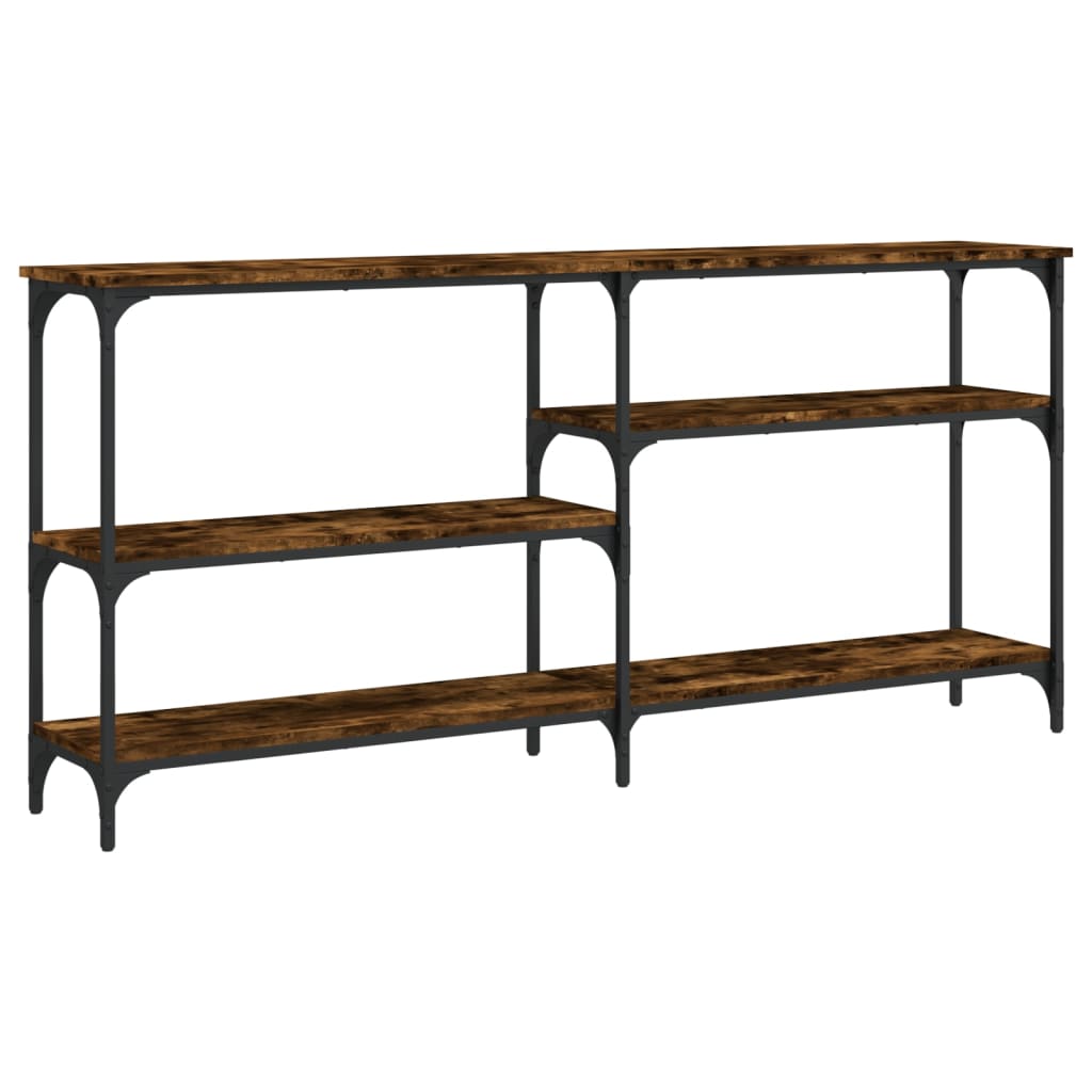 Konsolbord røget eg 160x29x75 cm træmateriale