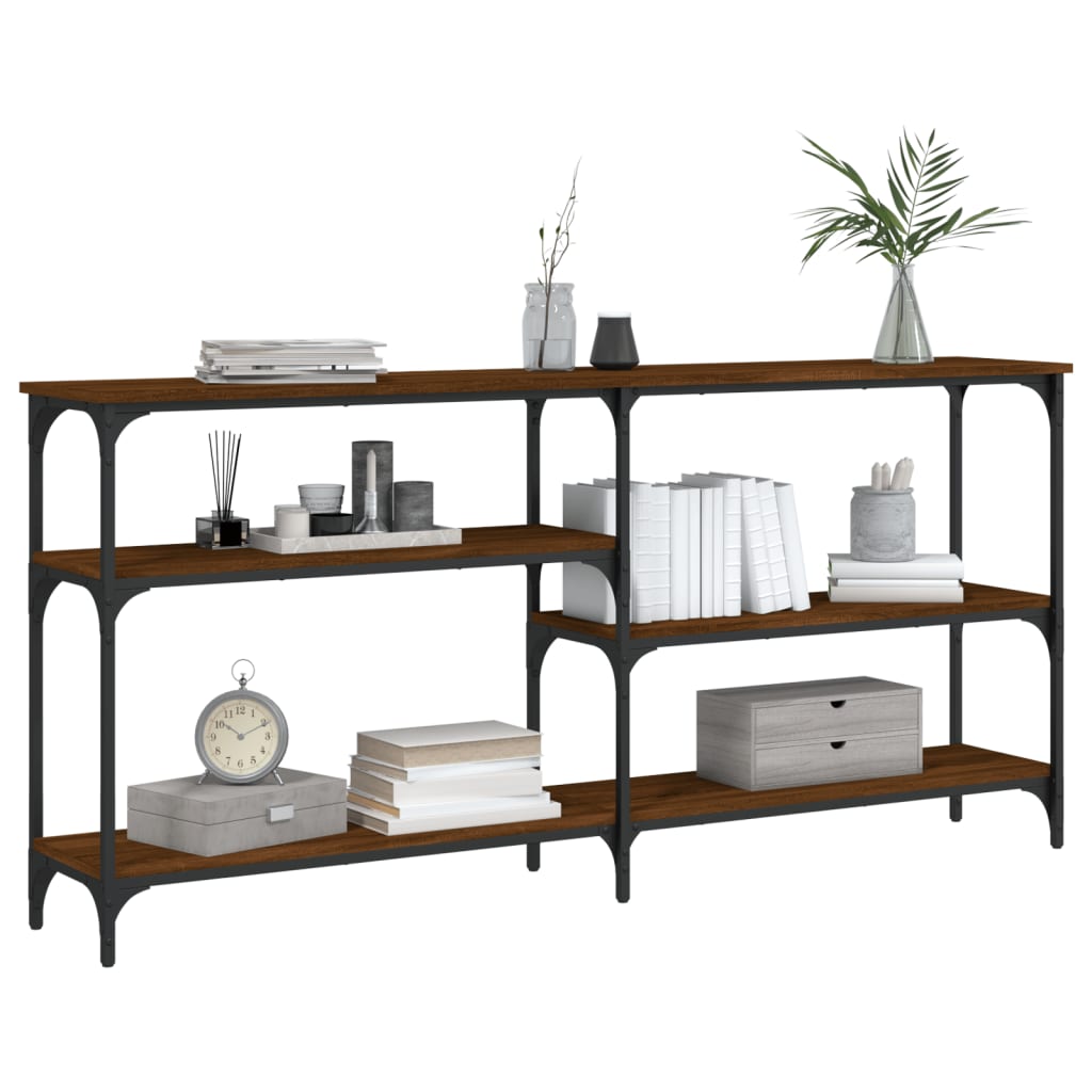 Konsolbord Brun Eg Look 160x29x75 cm Træmateriale