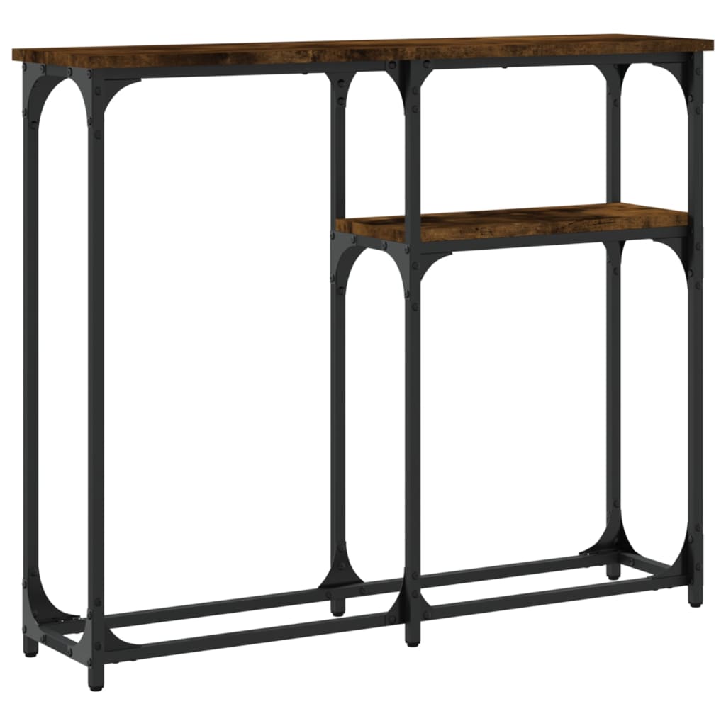 Konsolbord røget eg 90x22,5x75 cm træmateriale