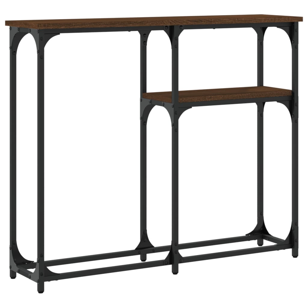 Konsolbord Brun Eg Look 90x22,5x75 cm Træmateriale