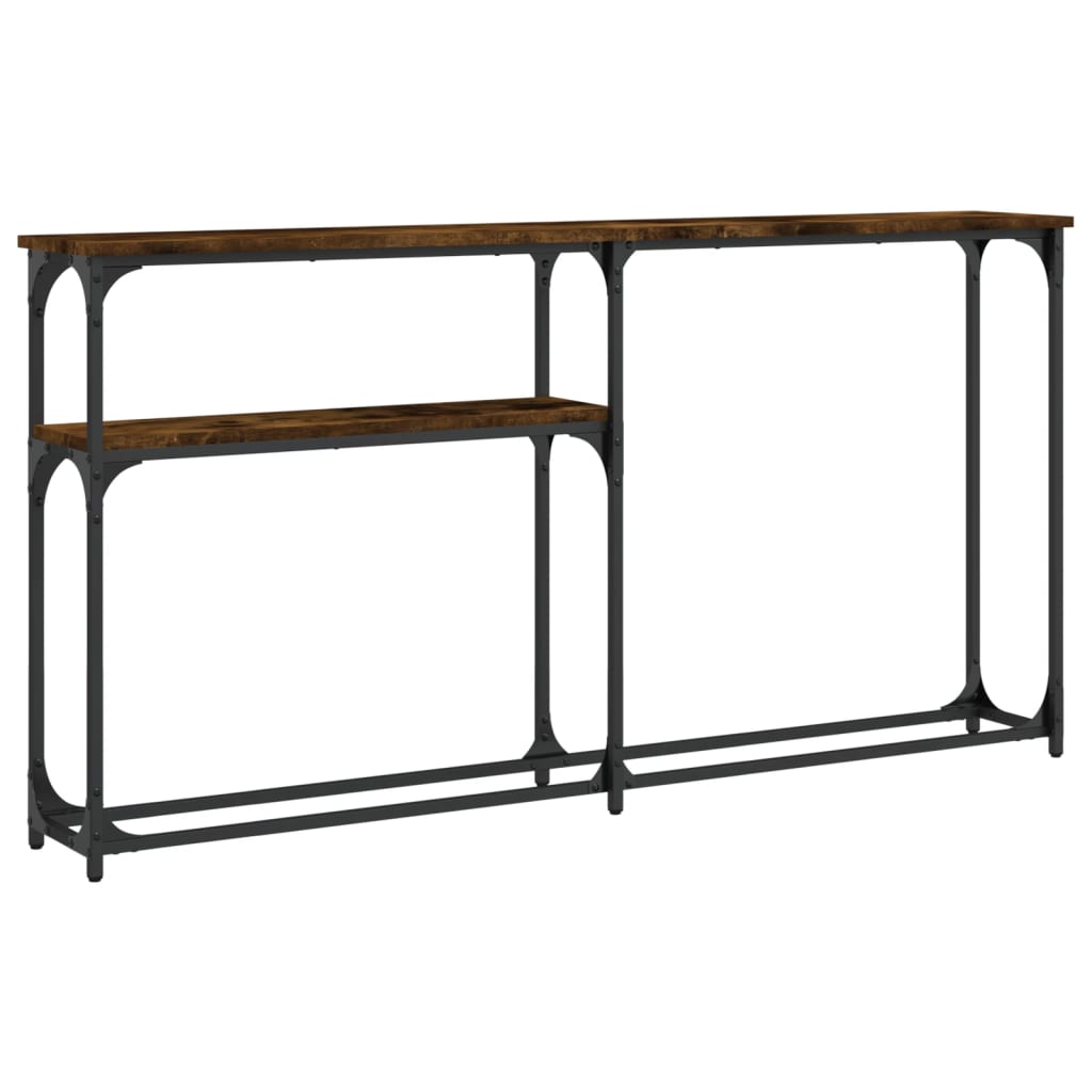 Konsolbord røget eg 145x22,5x75 cm træmateriale