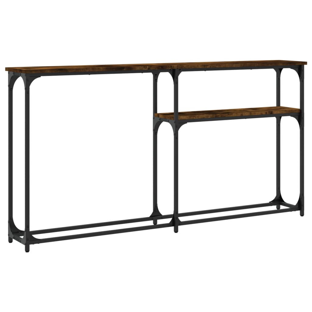 Konsolbord røget eg 145x22,5x75 cm træmateriale