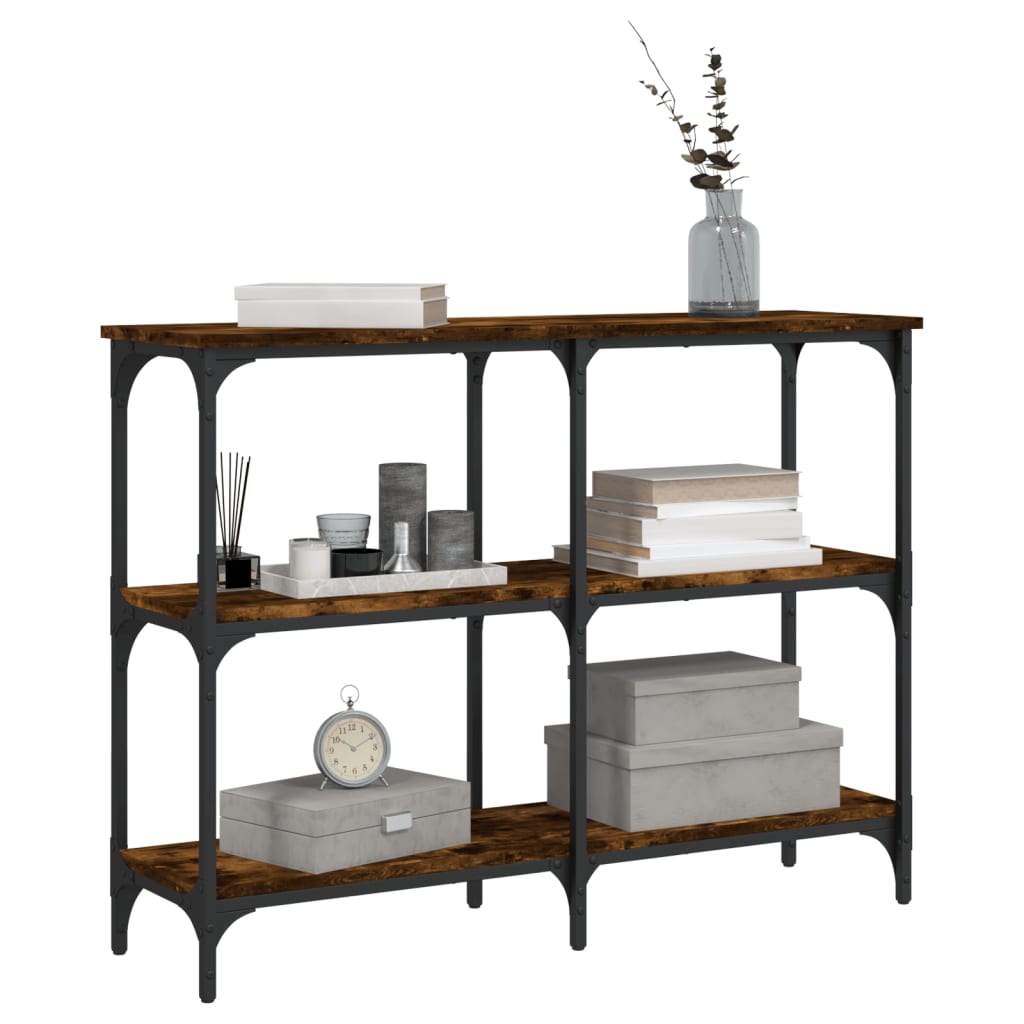 Konsolbord røget eg 100x29x75 cm træmateriale