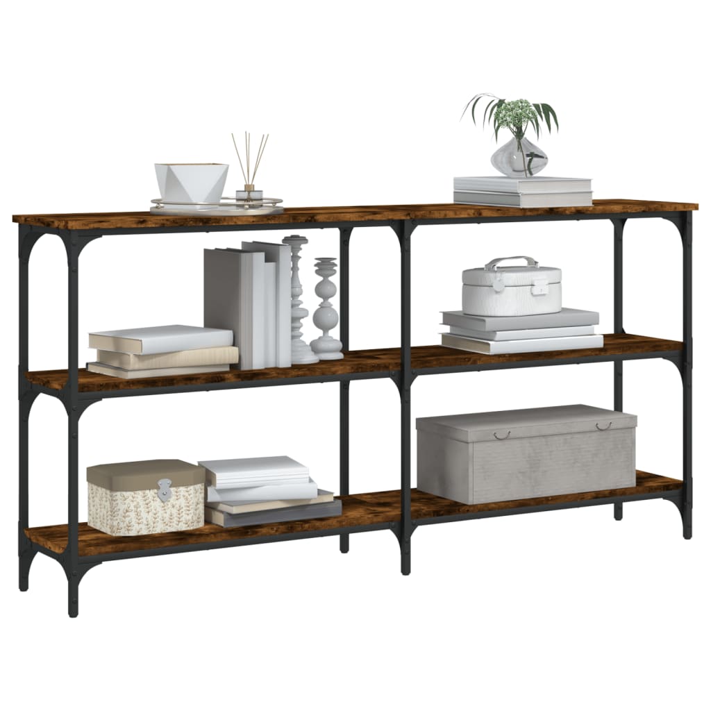 Konsolbord røget eg 150x29x75 cm træmateriale