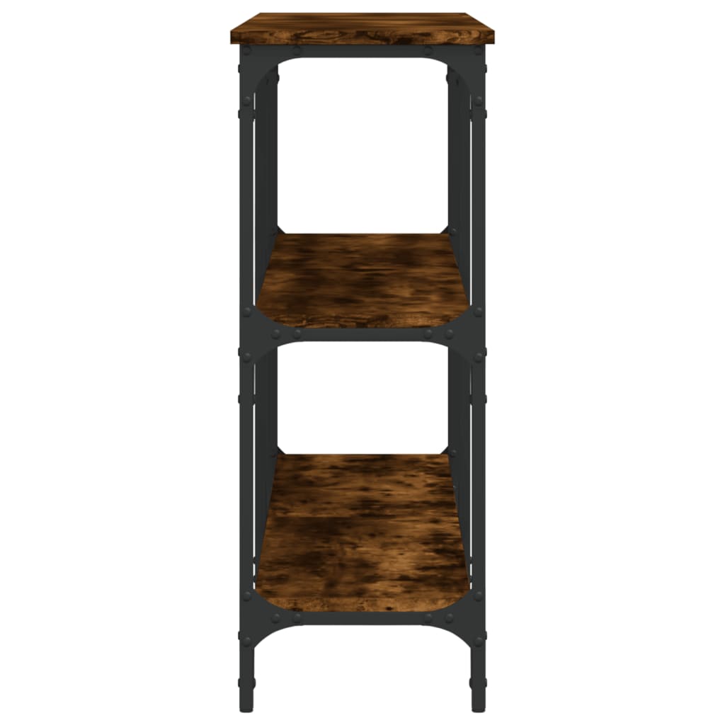 Konsolbord røget eg 150x29x75 cm træmateriale