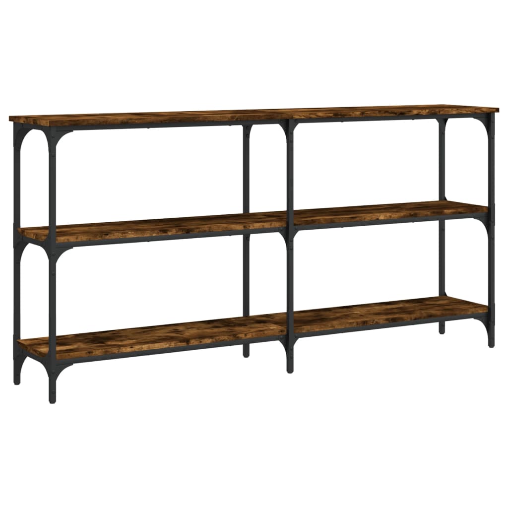 Konsolbord røget eg 150x29x75 cm træmateriale