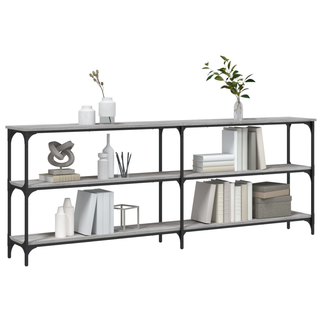Konsolbord Grå Sonoma 200x29x75 cm Træmateriale
