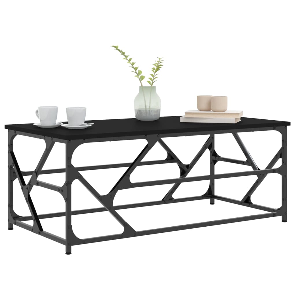 Sofabord Sort 100x50x40 cm Træ Materiale