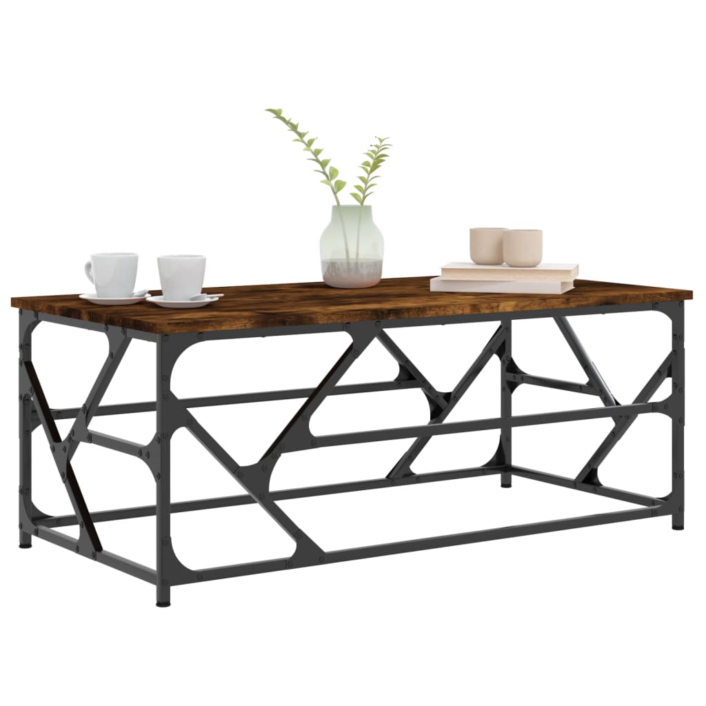 Sofabord røget eg 100x50x40 cm træmateriale