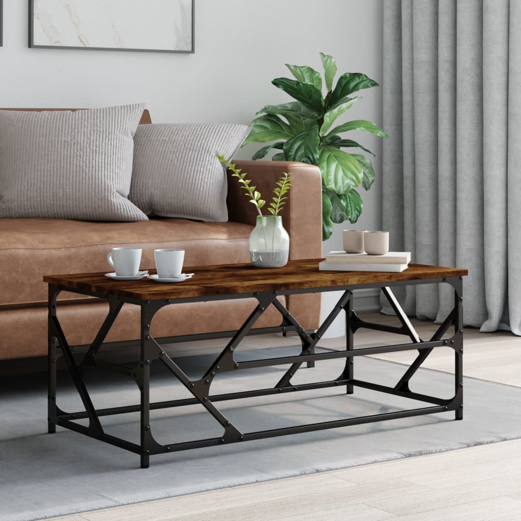 Sofabord røget eg 100x50x40 cm træmateriale