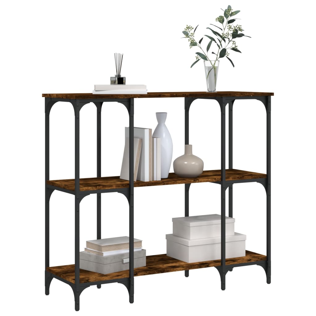 Konsolbord røget eg 102x35x90 cm træmateriale