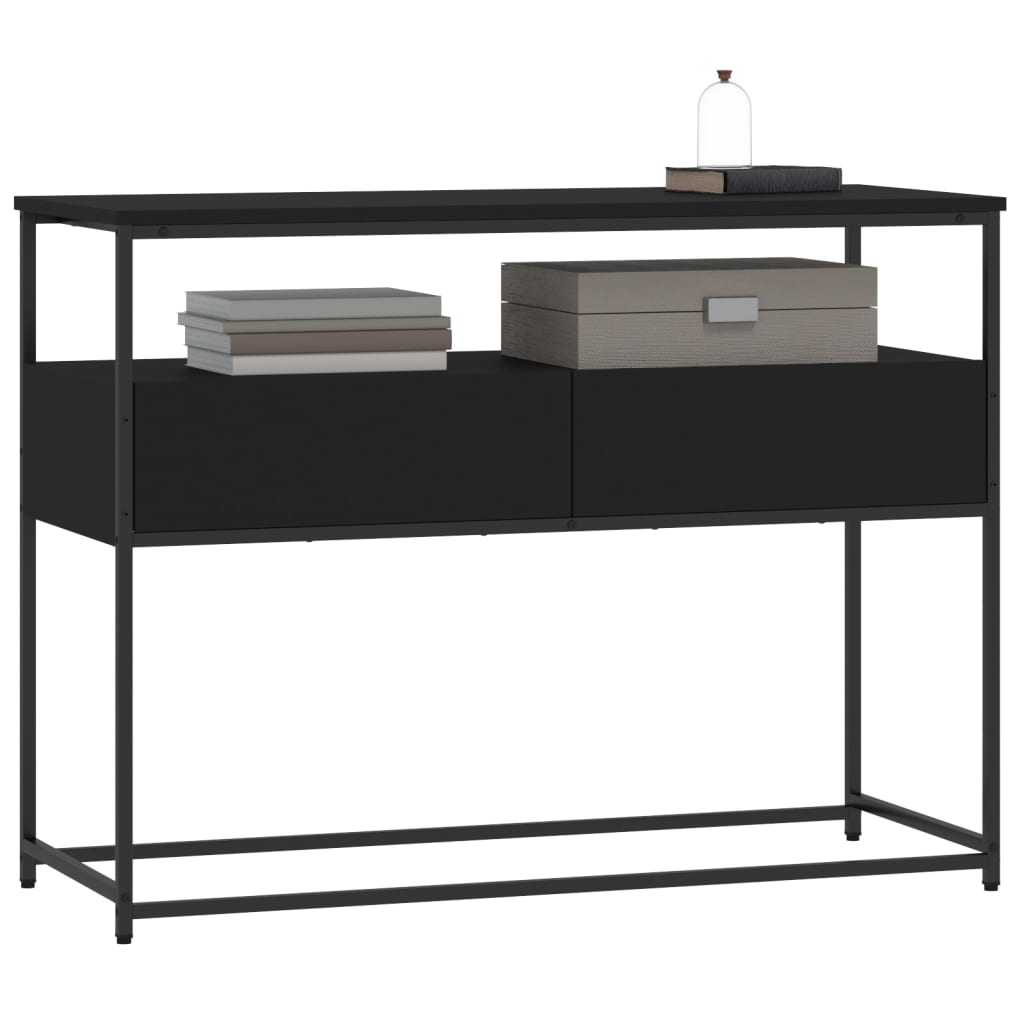 Konsolbord Sort 100x40x75 cm Træmateriale
