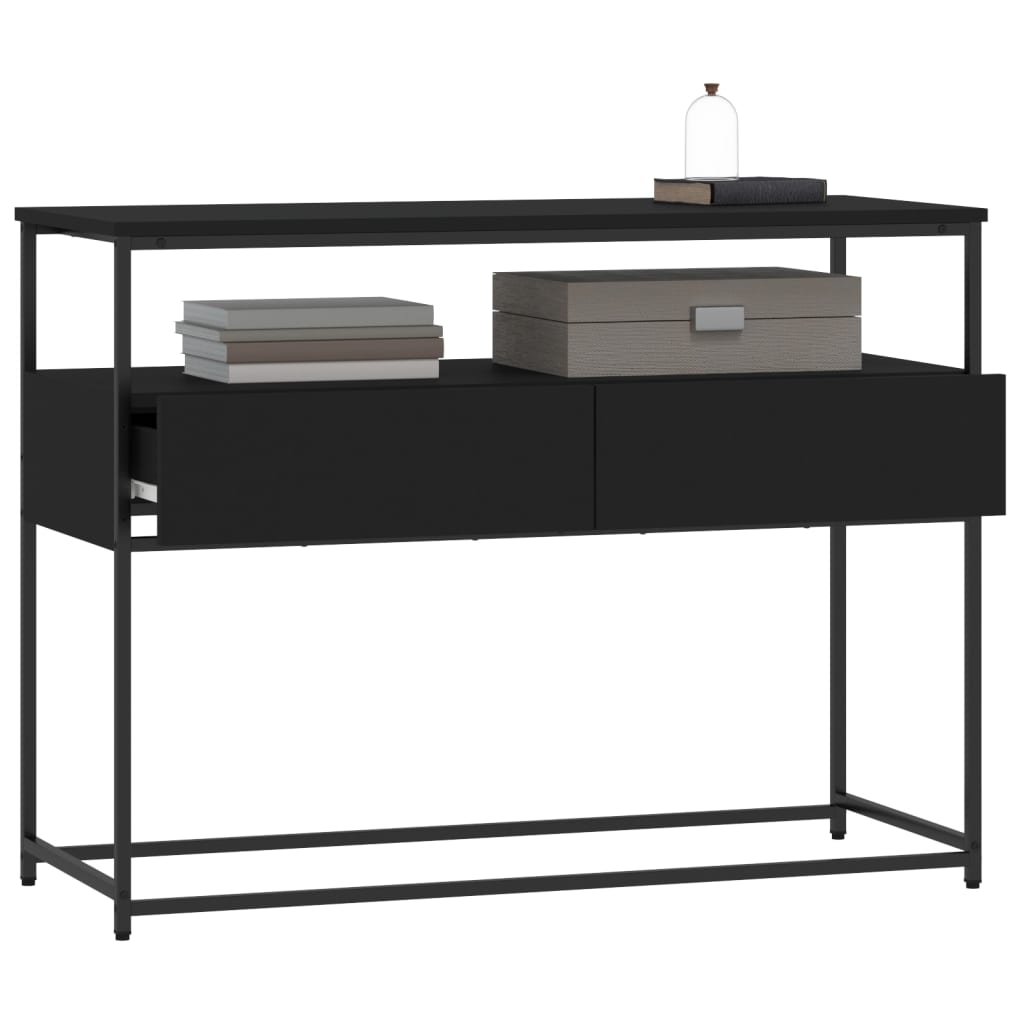 Konsolbord Sort 100x40x75 cm Træmateriale