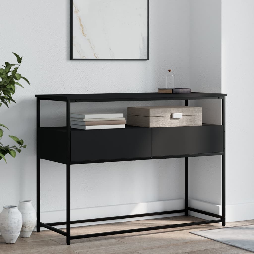 Konsolbord Sort 100x40x75 cm Træmateriale